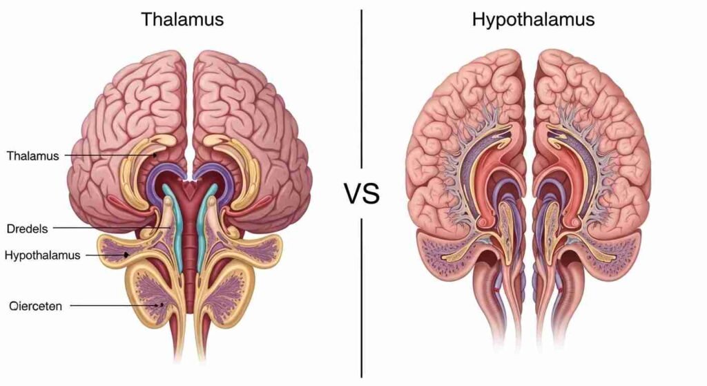 thalamus vs hypothalamus