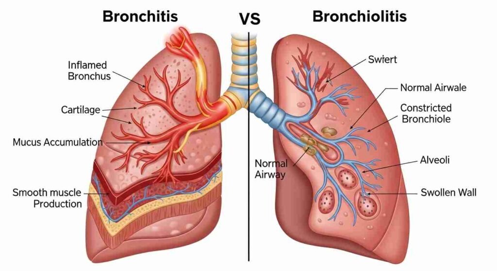 bronchitis vs bronchiolitis