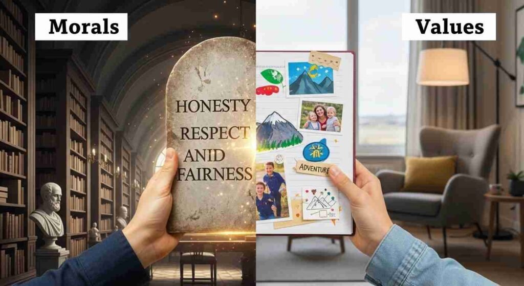 morals vs values