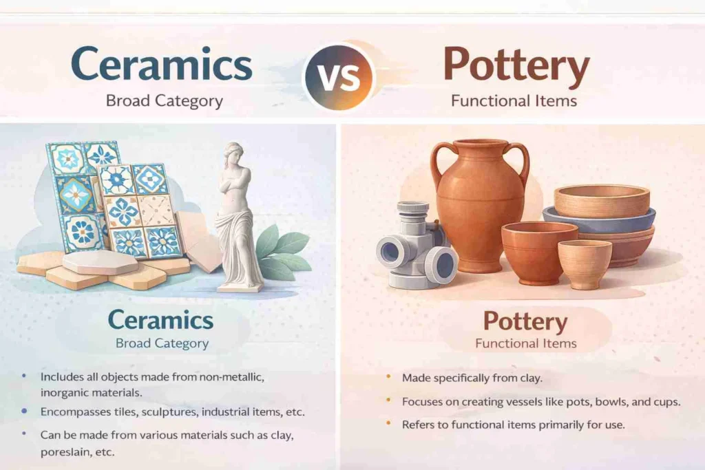 ceramics vs pottery
