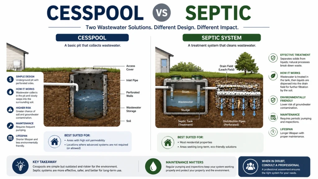 cesspool vs septic