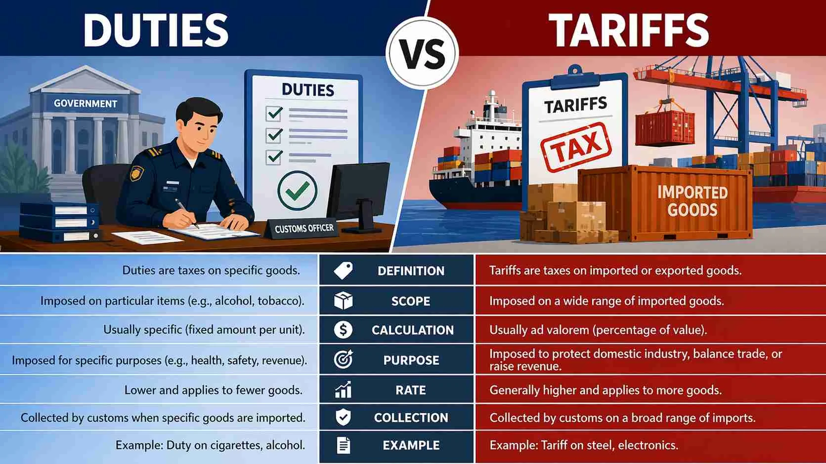 duties vs tariffs
