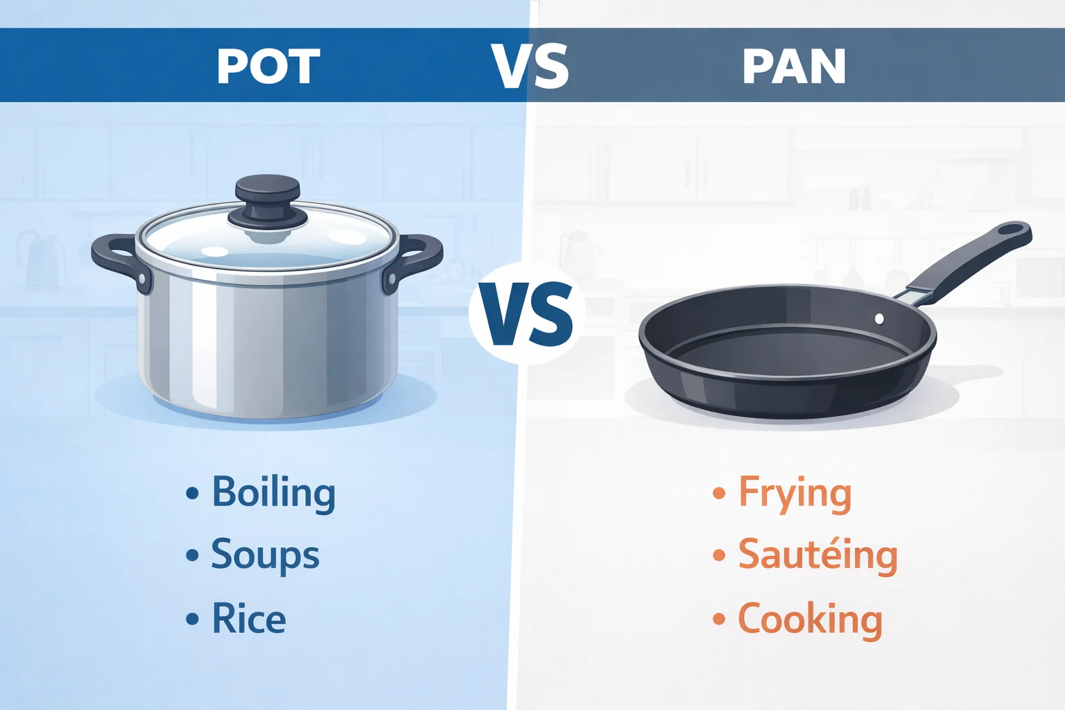 Pot vs Pan Differences Uses Types Cooking Methods and Kitchen Tips ...
