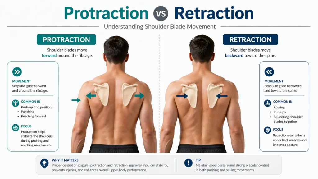 protraction vs retraction