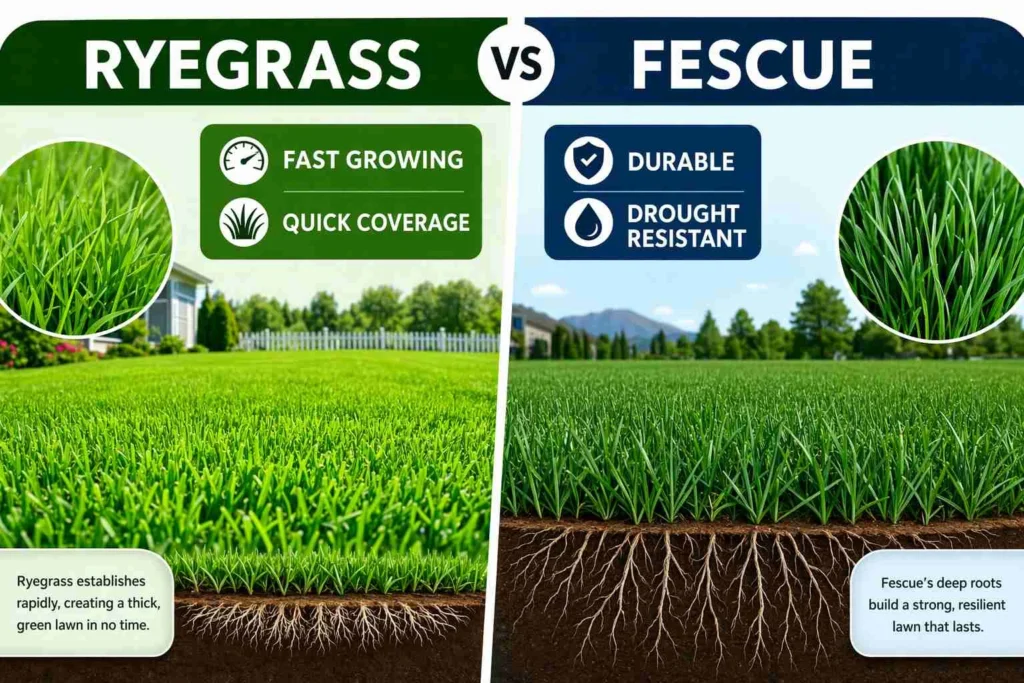 ryegrass vs fescue