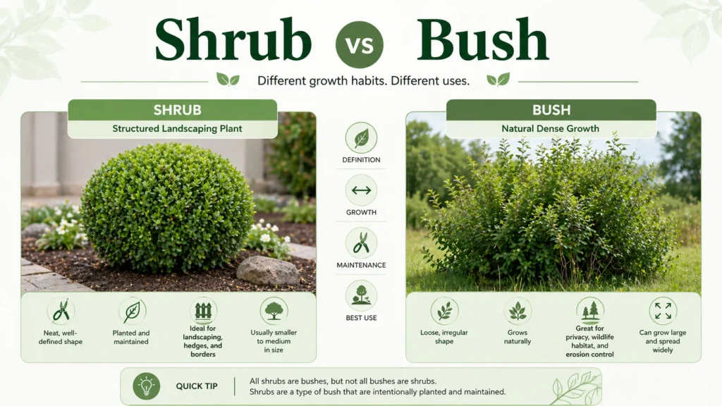 shrub vs bush