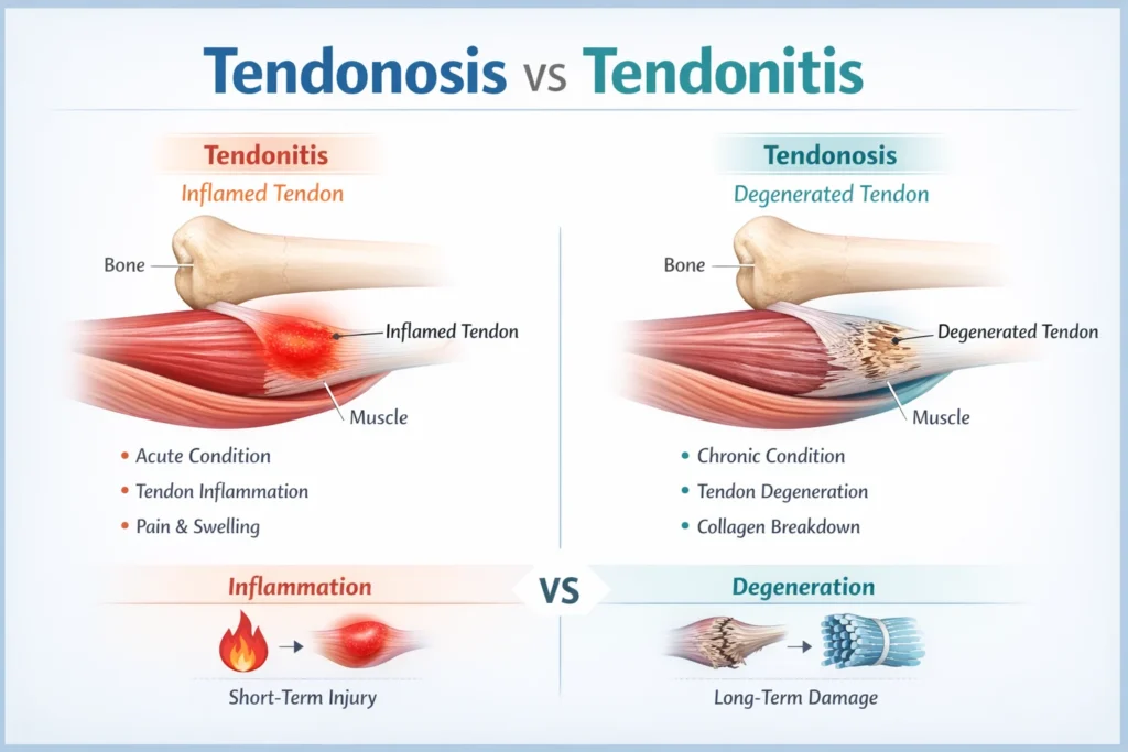 tendonosis vs tendonitis
