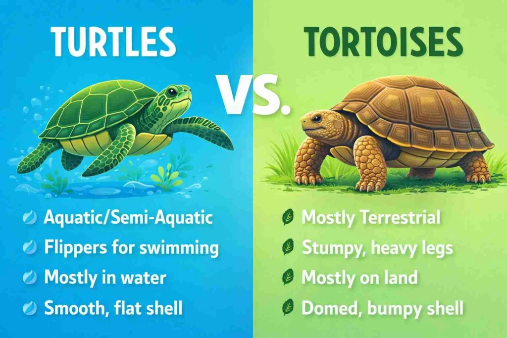 turtles vs tortoises