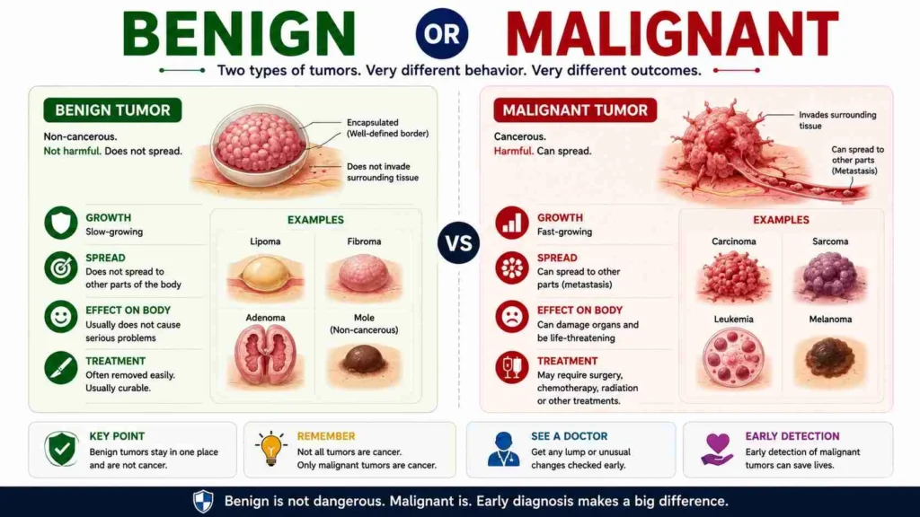 Benign or Malignant Differences Symptoms Causes Diagnosis and Treatment Explained