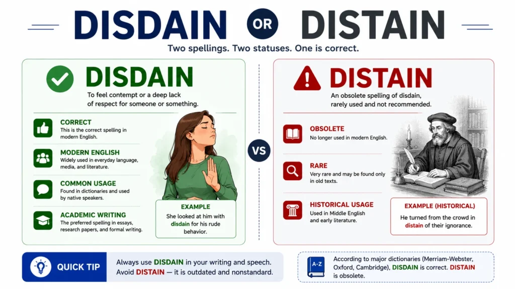 disdain or distain