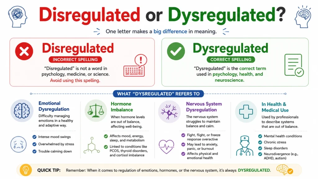 disregulated or dysregulated