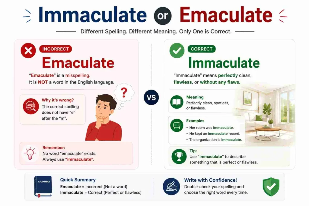 immaculate or emaculate