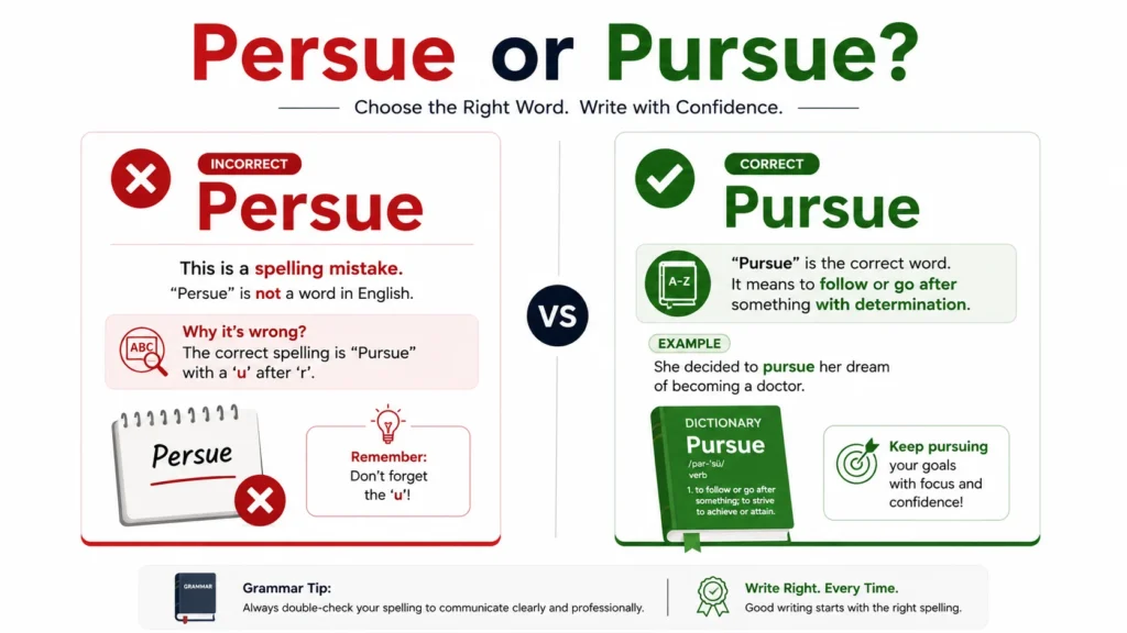 persue or pursue