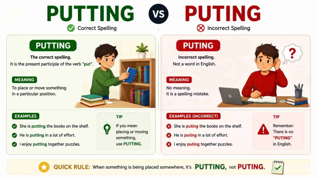 putting or puting