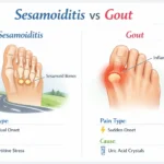 sesamoiditis or gout