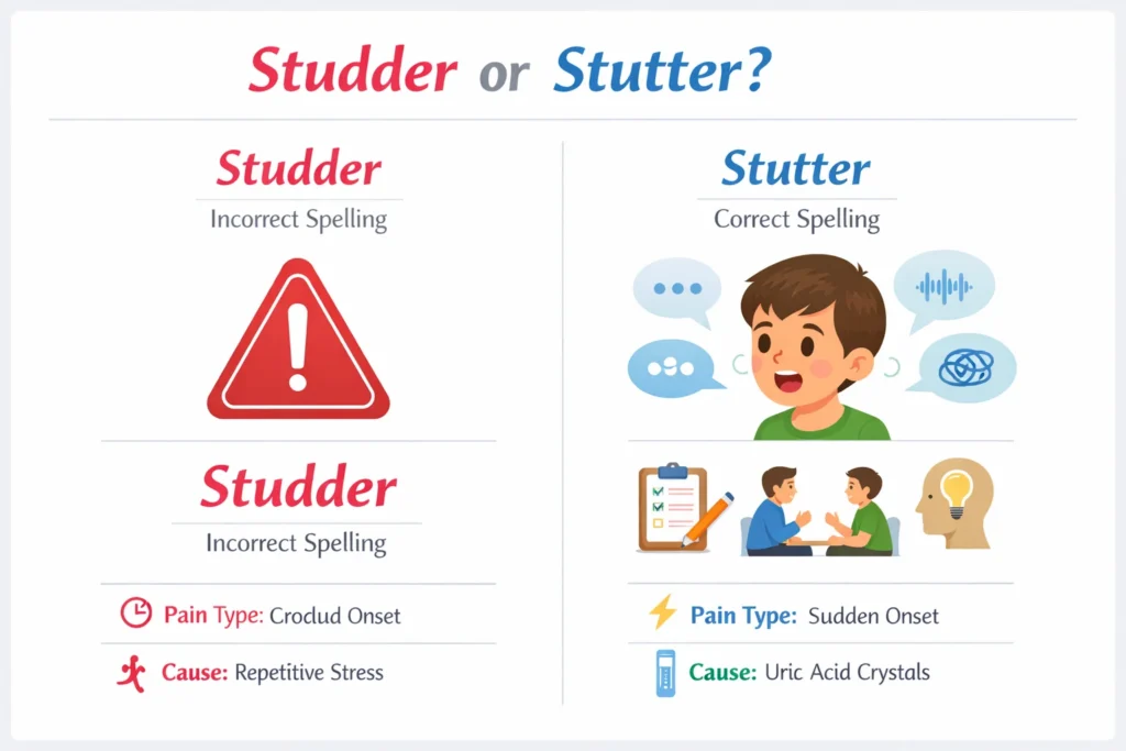 studder or stutter