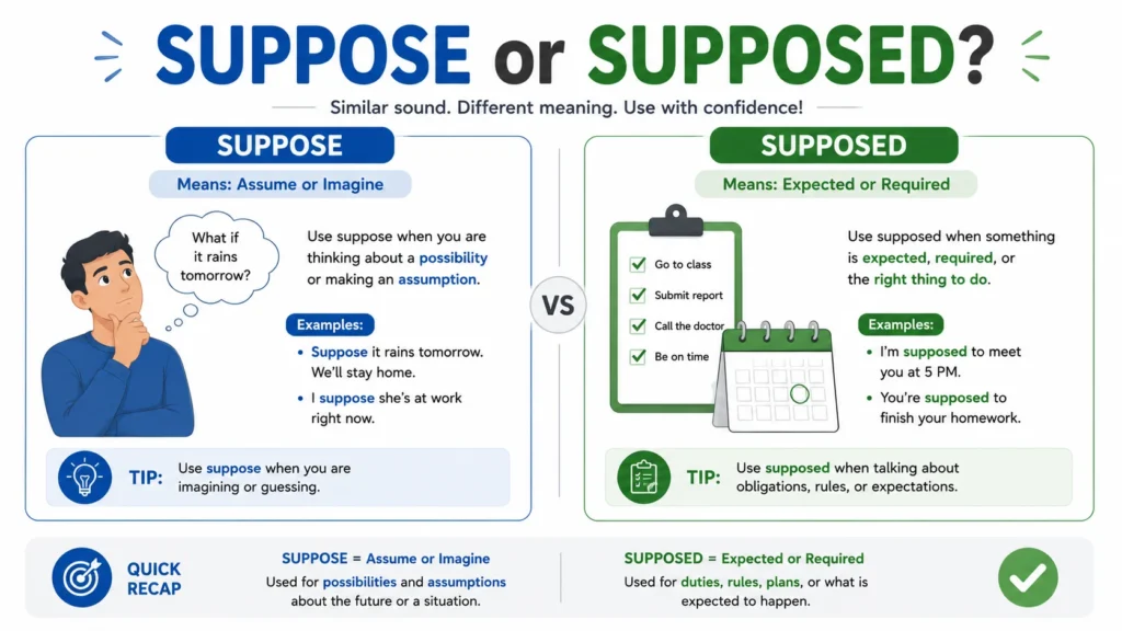 suppose or supposed