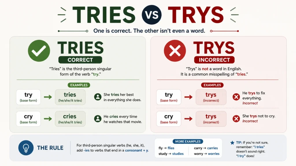 tries or trys