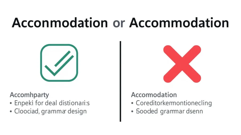 accomodation or accommodation