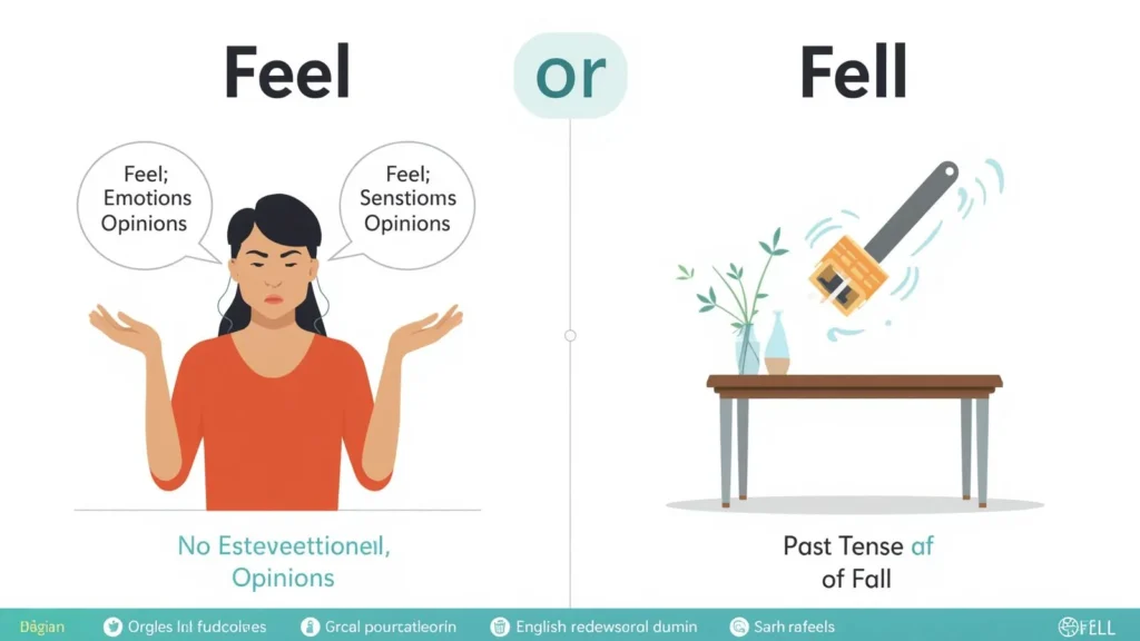 Feel or Fell Differences Meaning Grammar Usage Examples and Common Mistakes Explained