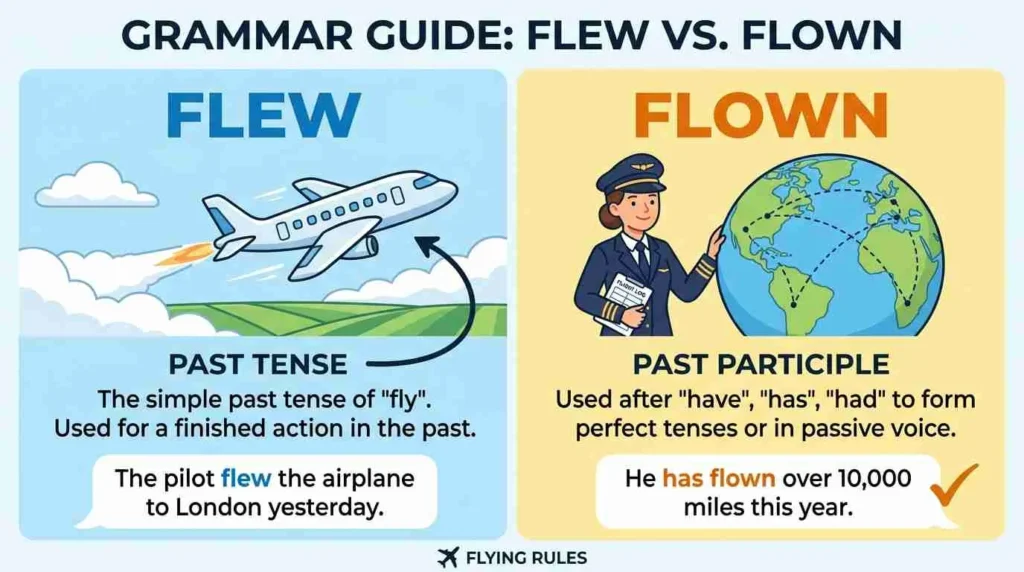 flown or flew