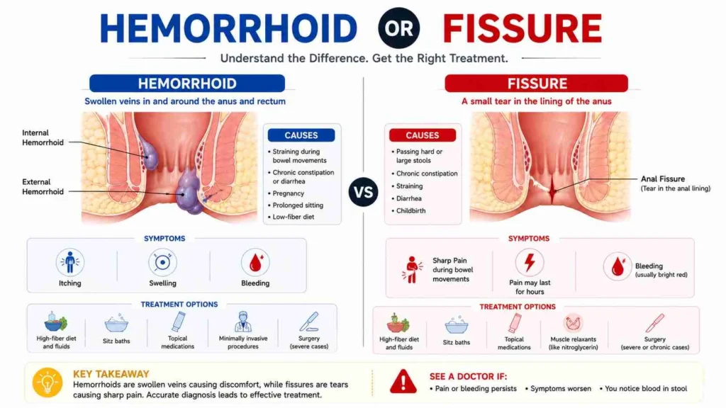 hemorrhoid or fissure