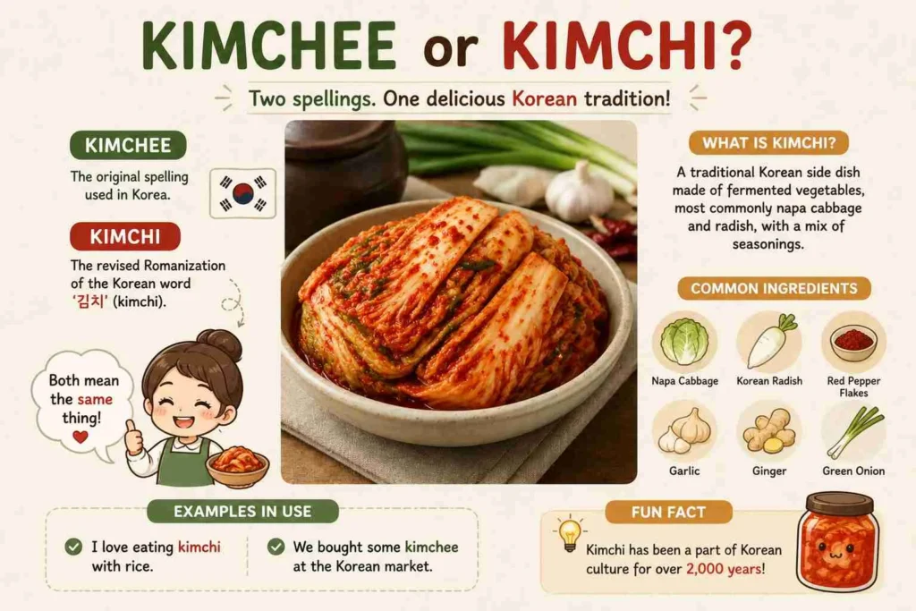 kimchee or kimchi