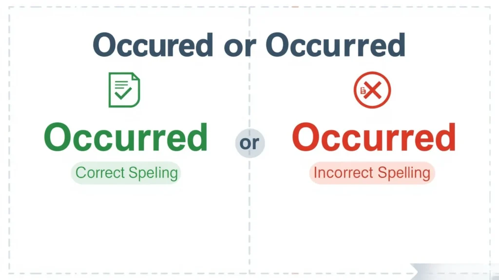 occured or occurred