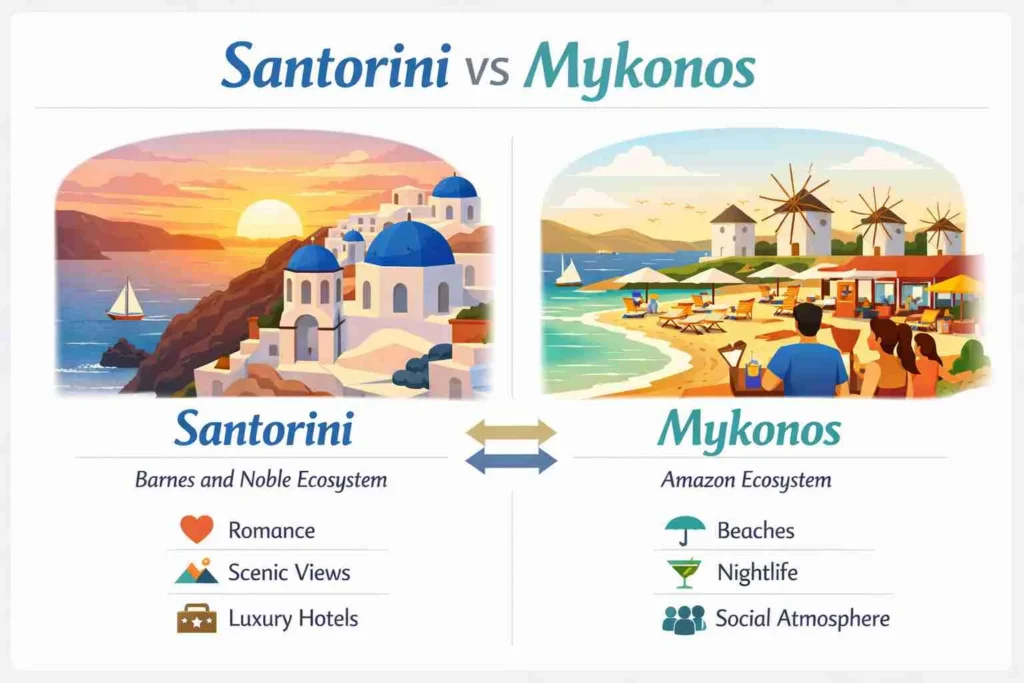 santorini or mykonos