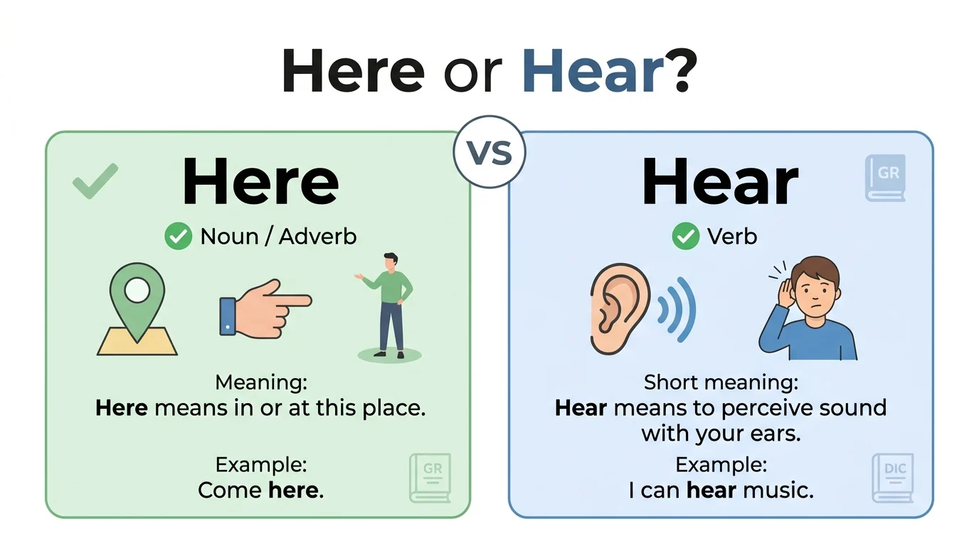 here or hear