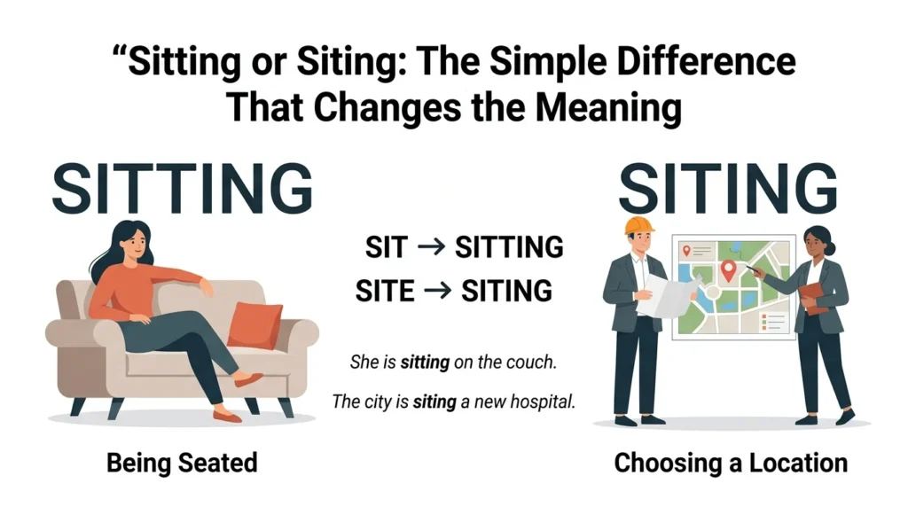 sitting or siting