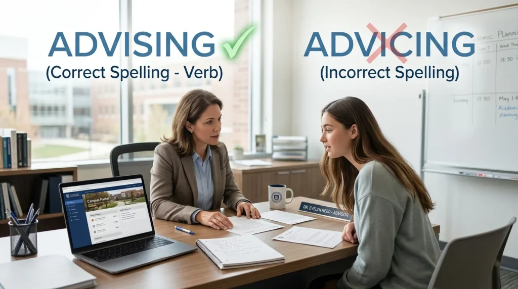advising or advicing