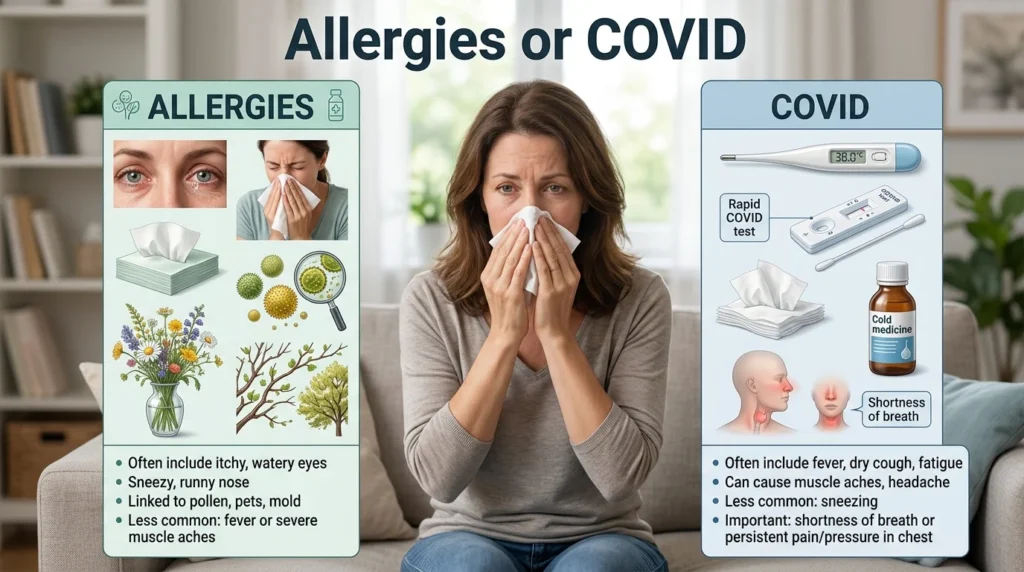allergies or covid