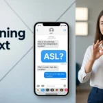 asl meaning in text