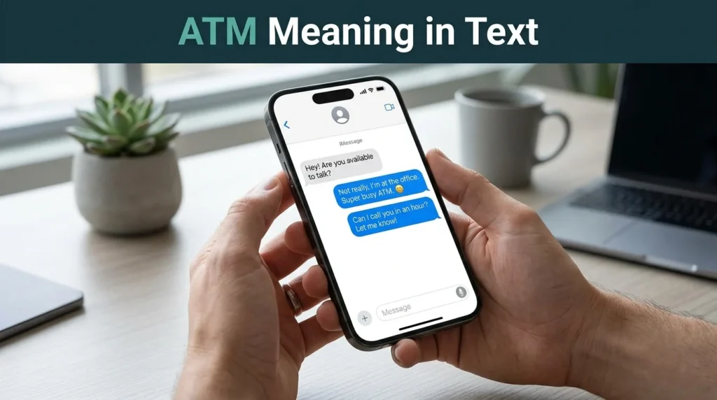 atm meaning in text