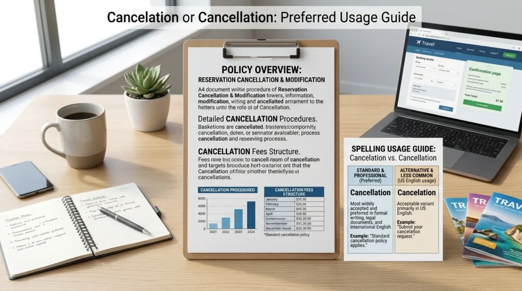 cancelation or cancellation