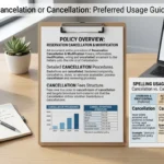 cancelation or cancellation