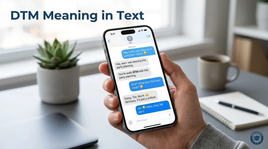 dtm meaning in text