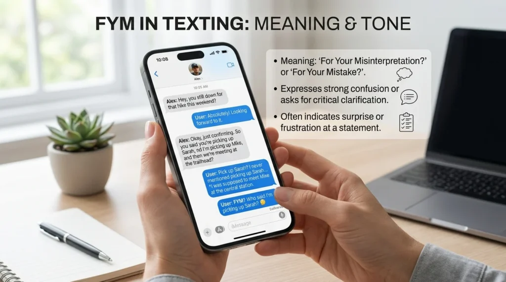 fym meaning in text
