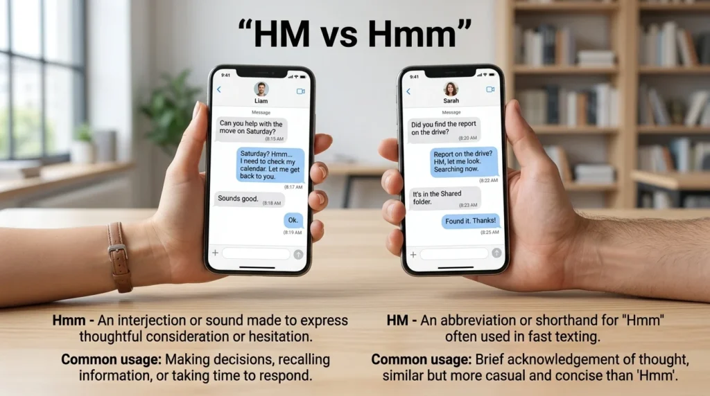 hm meaning in text