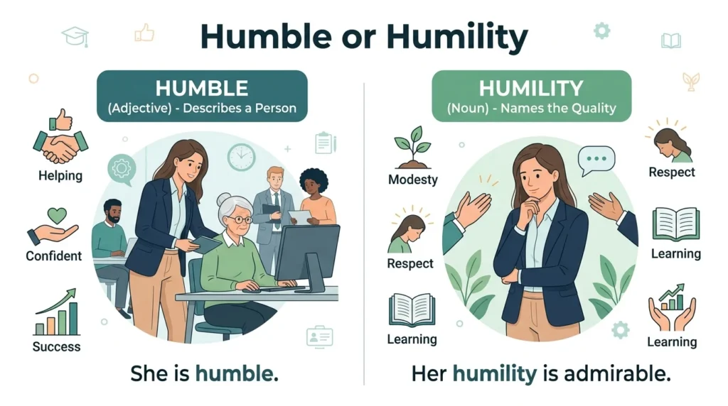 humble or humility