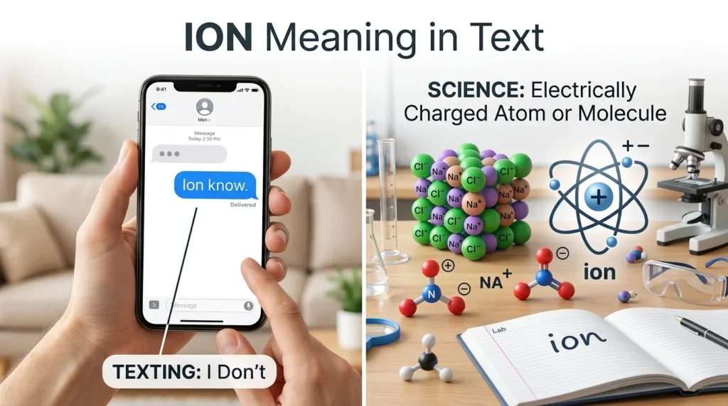 ion meaning in text