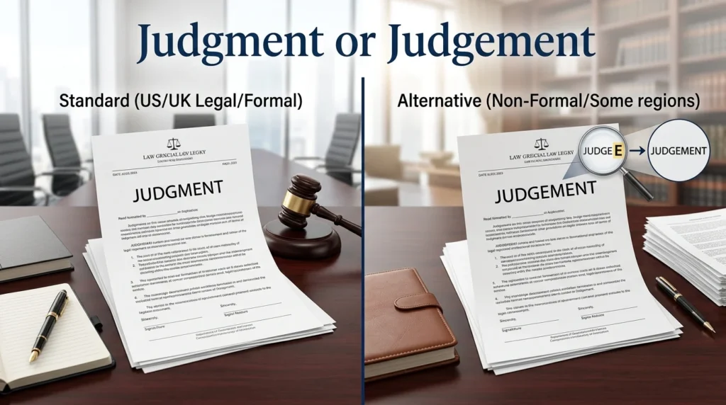 judgment or judgement
