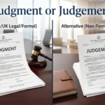 judgment or judgement