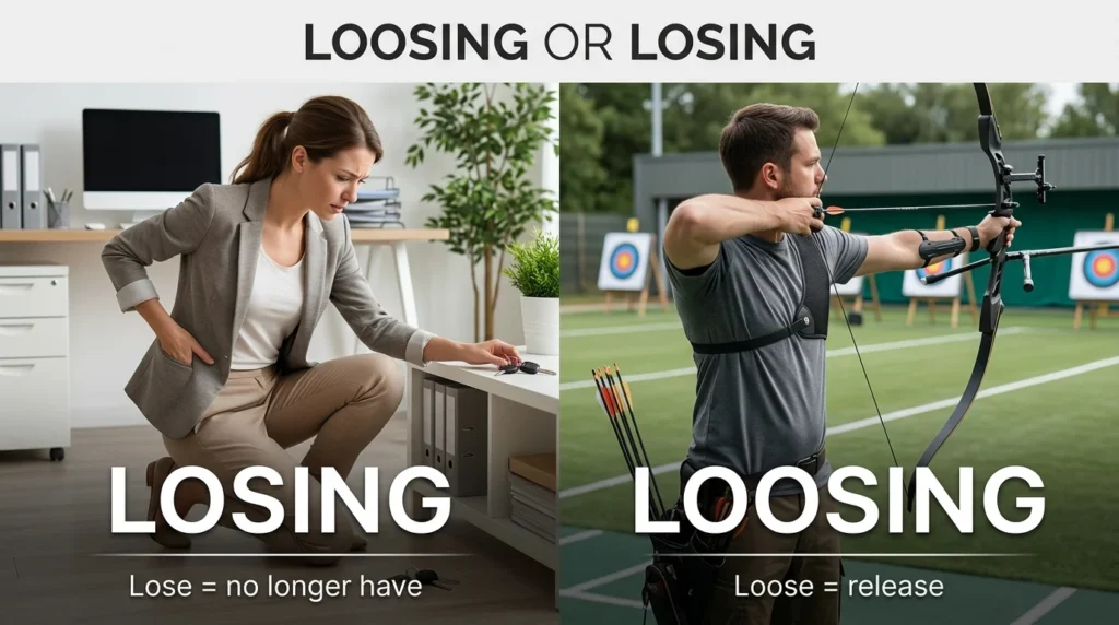 loosing or losing