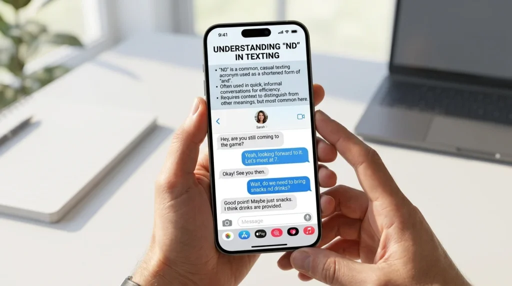 nd meaning in text