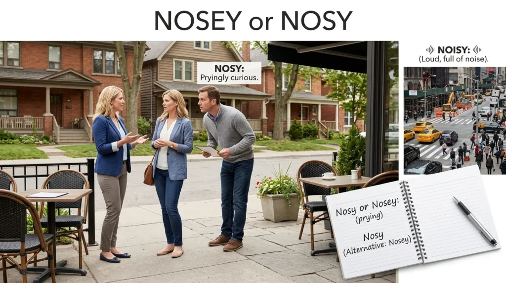 nosey or nosy