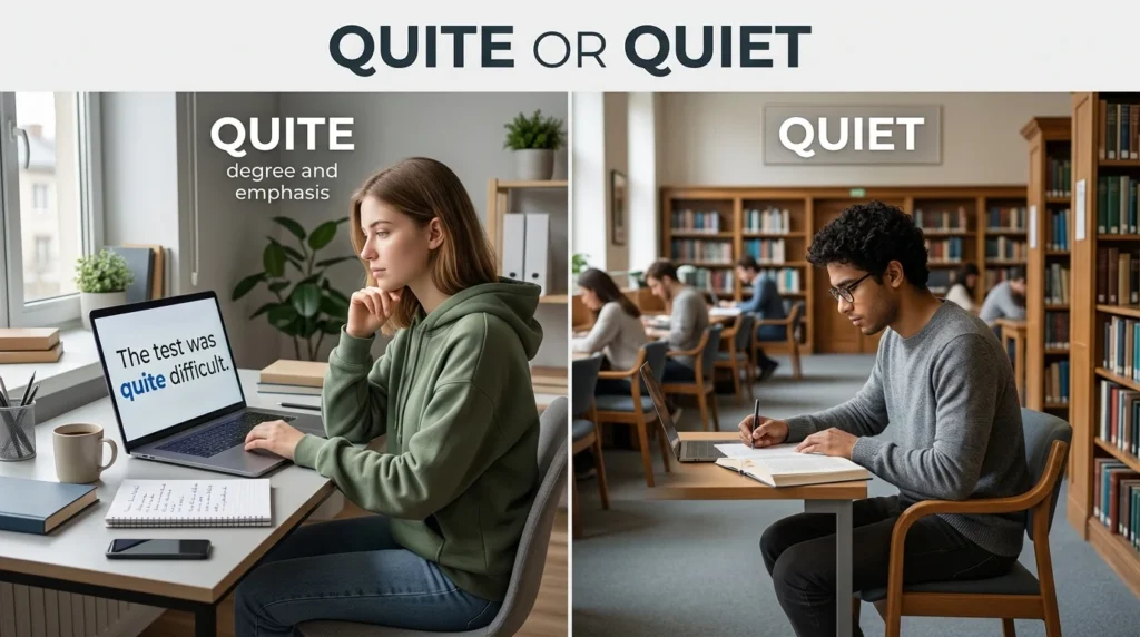 quite or quiet