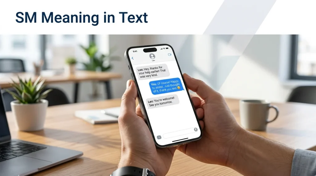 sm meaning in text