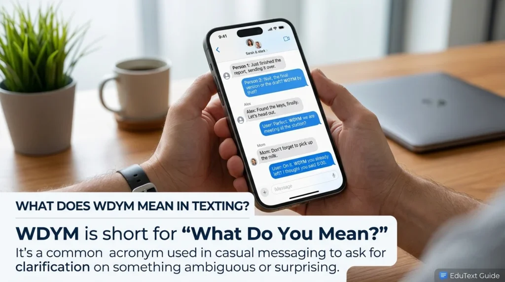 wdym meaning in text